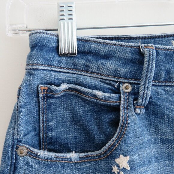 ABERCROMBIE & FITCH The Super Skinny Ankle High Rise Curve Love Embroidered Jean - Picture 7 of 12